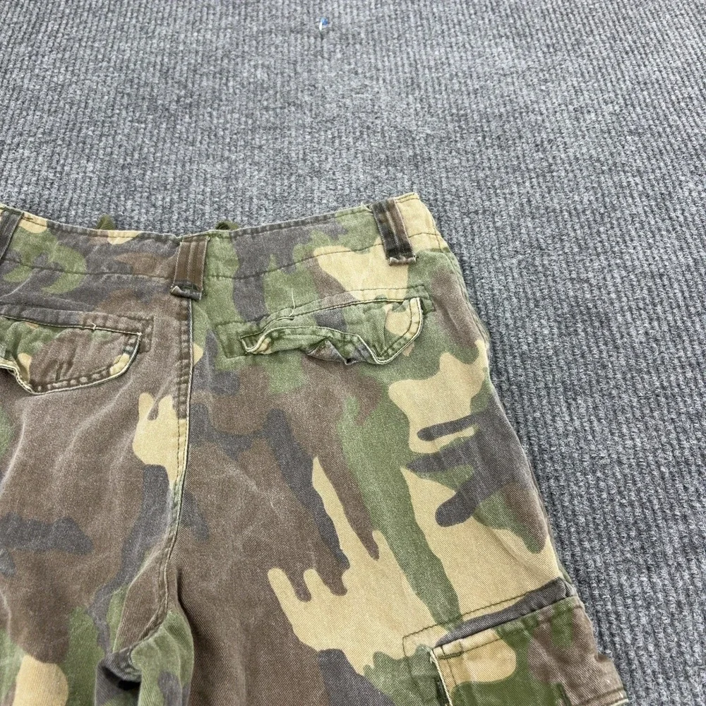 Vintage Banana Jack Cargo Shorts Mens 30 Green Cotton Camo Utility Gorpcore